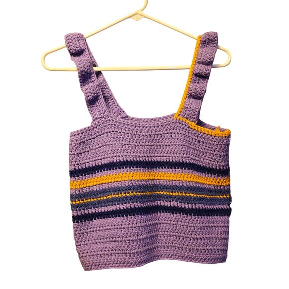 Handmade knit crop top - Picture 1 of 3